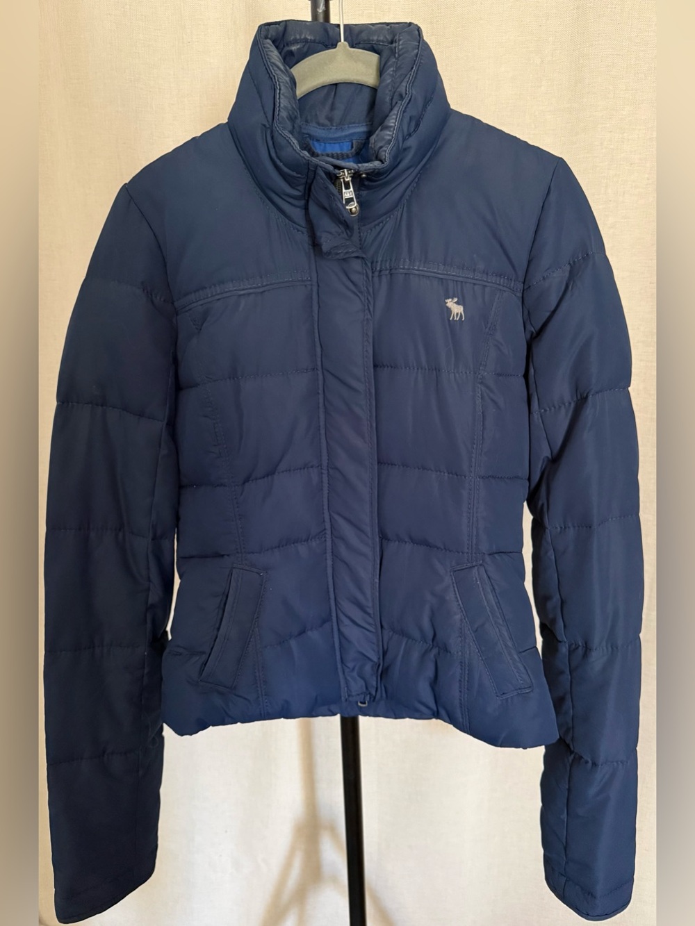 Vintage Abercrombie & Fitch Navy Quilted Puffer Jacket